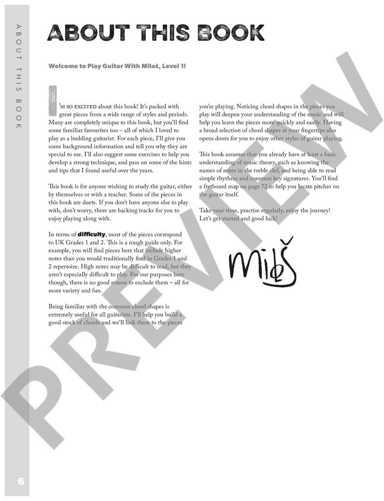 Play Guitar With Milos Book 1